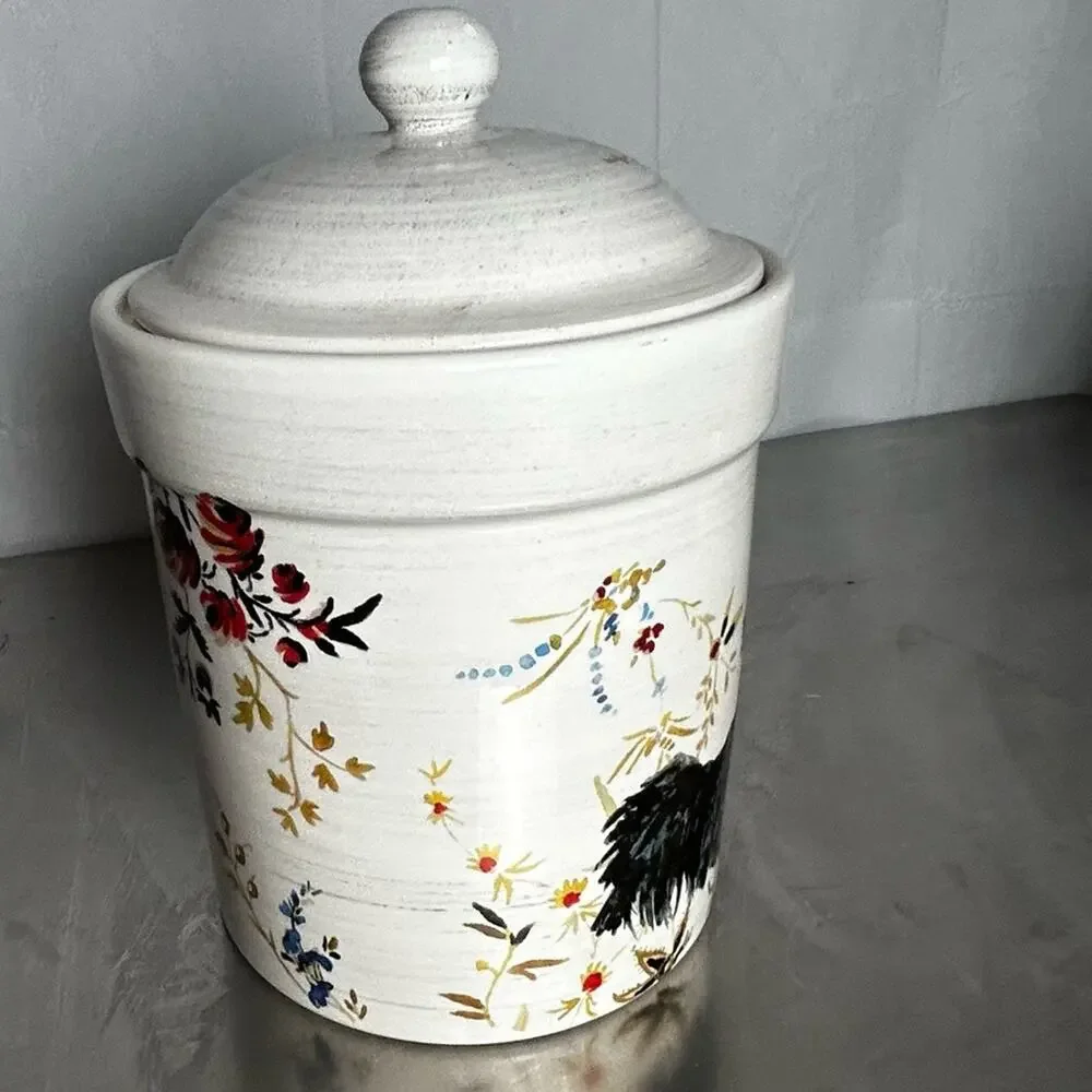 Williams Sonoma Rooster Francais 2008 8” Ceramic‎ Food Container